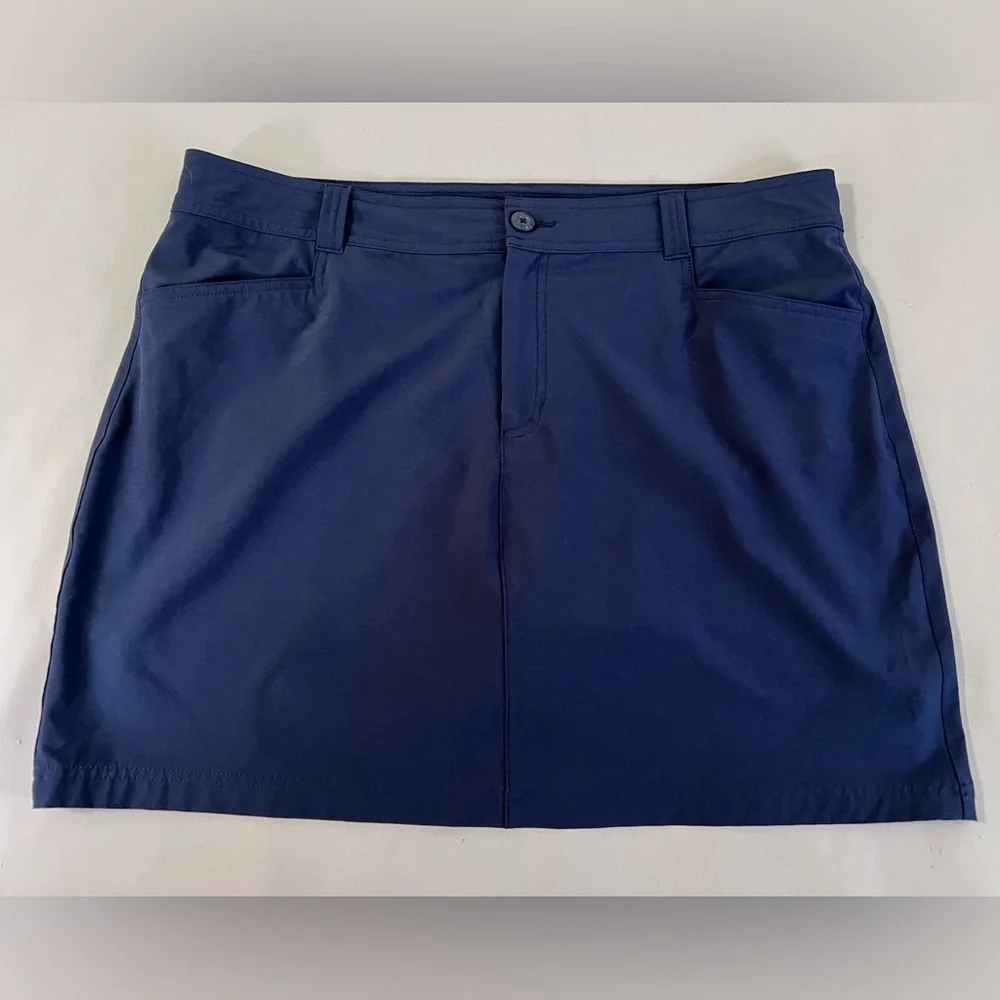 Eddie Bauer Adventurer 2.0 Skort Size 16 Women Blue Pockets Skirt With‎ Shorts